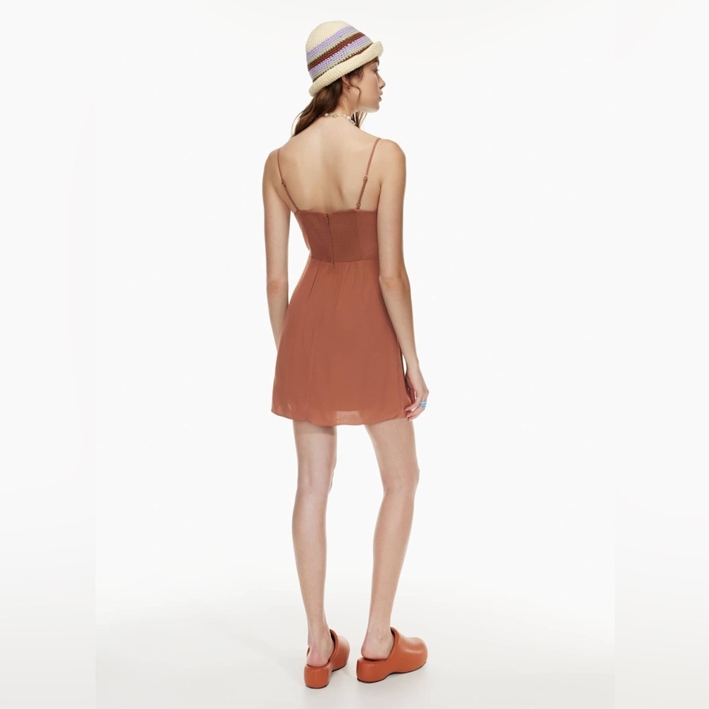 NWT Aritzia Sunday Best Spencer Dress in Chocolate Sorbet Size 2XS - Picture 3 of 12